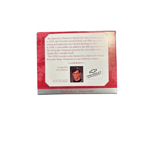 1998 Hallmark Keepsake Ornament Chevrolet Corvette Convertible Christmas Tree De - Picture 2 of 2